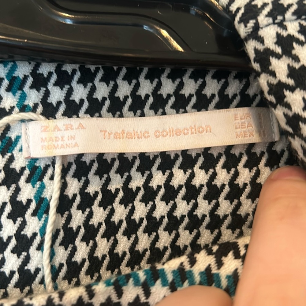 Zara Trafaluc houndstooth mini dress